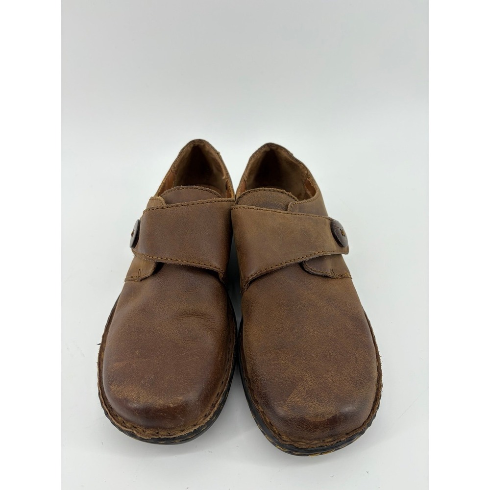 BOC Born Concept Shoes, Colleta Monk Strap Loafer, Brown Leather, Women 6.5